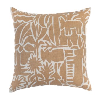 Reif Hand-Printed Linen Cushion 0