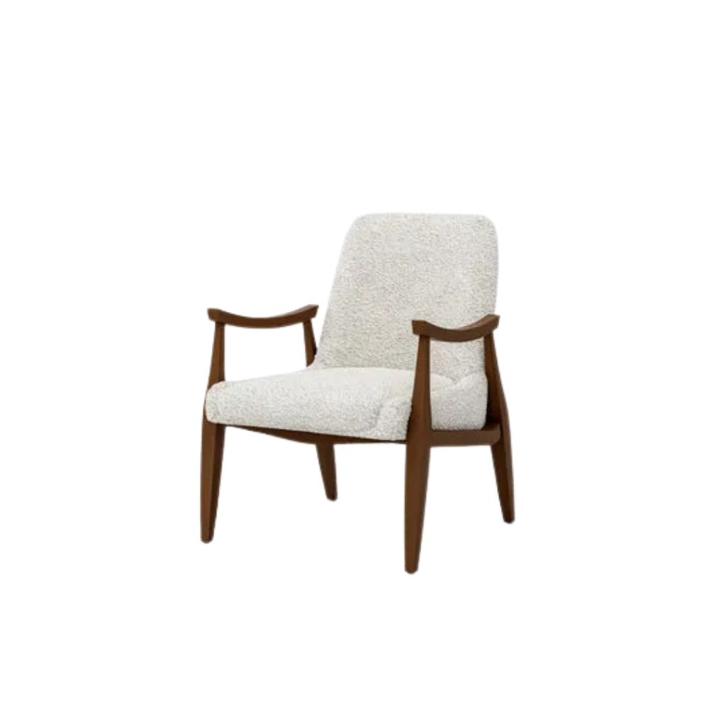 Keller Armchair-Boucle Fabric - With Beech Wood Frame 0