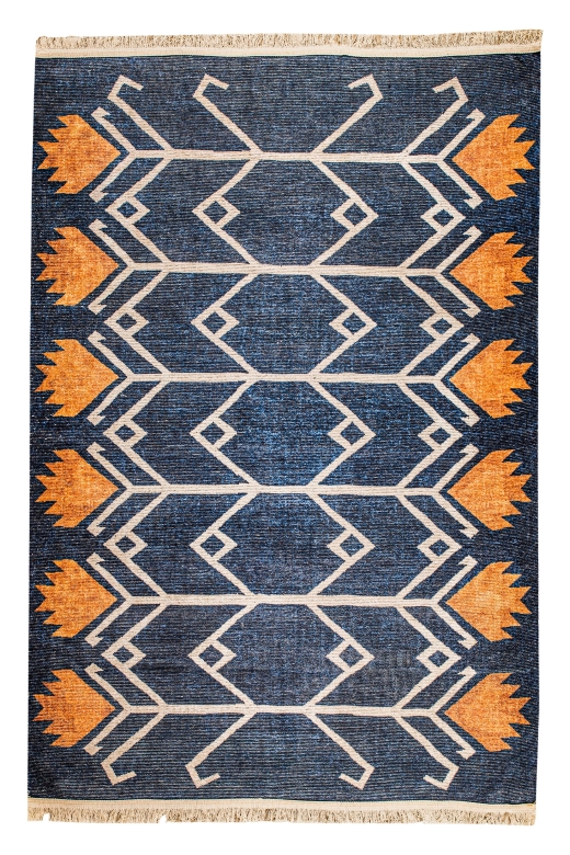 Badawi Digital Woven Rug Dark Grey 0