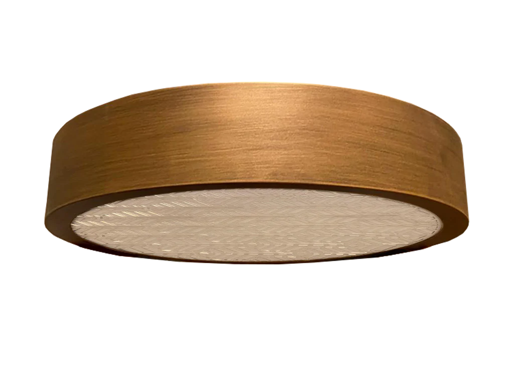 Edfu Disc Light - Antique Gold - Flower Pattern 2