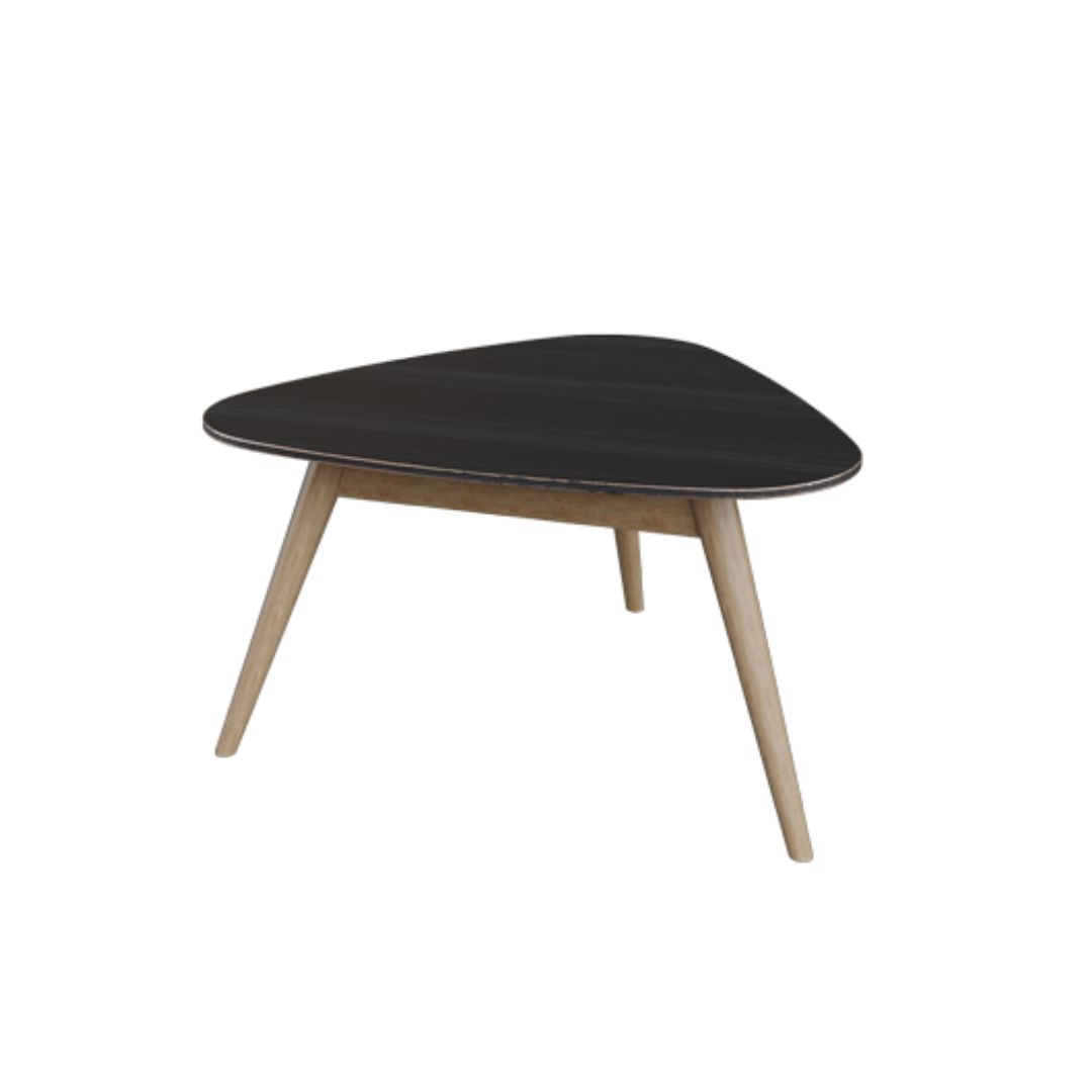 Trio-Edge Coffee Table I - Natural Veneer Top - Beech Legs 1