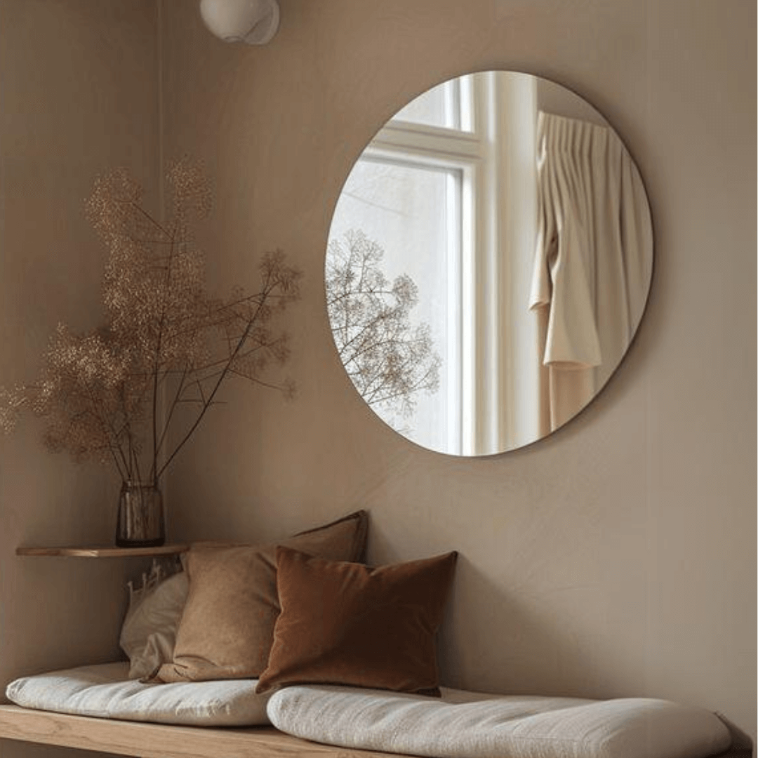 Pearl Circular Mirror With Led Light for Modern Interiors 0