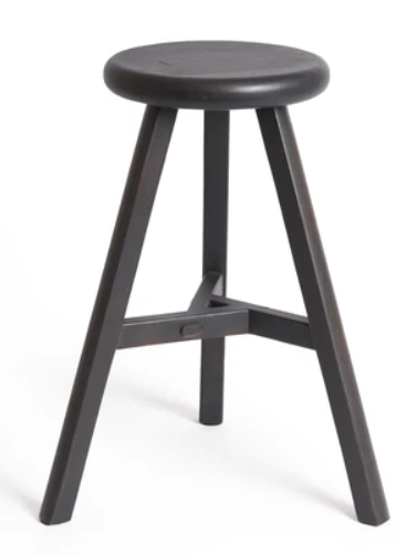 Teak Stool Black 0