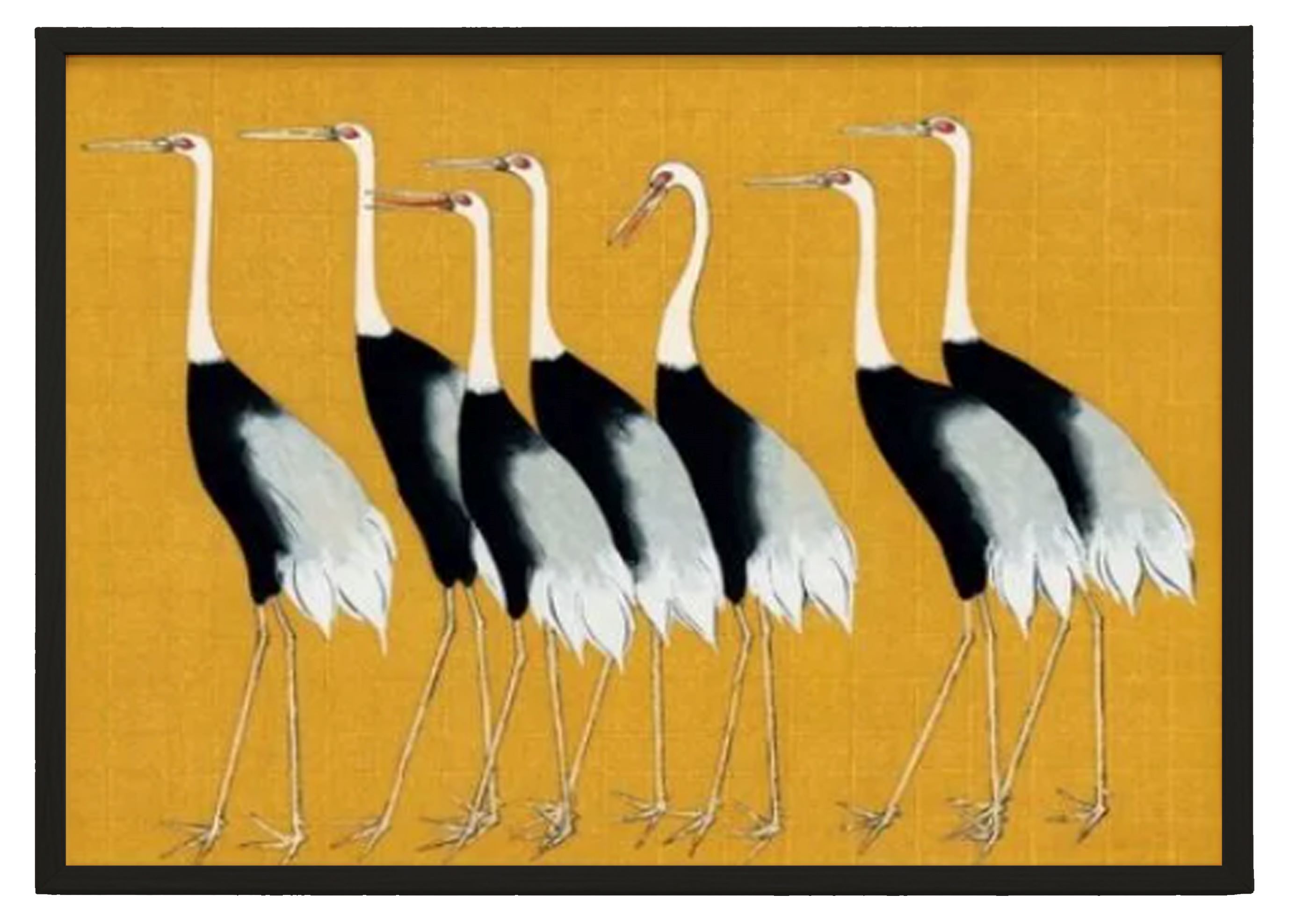 Crown Crane Flock Print 0