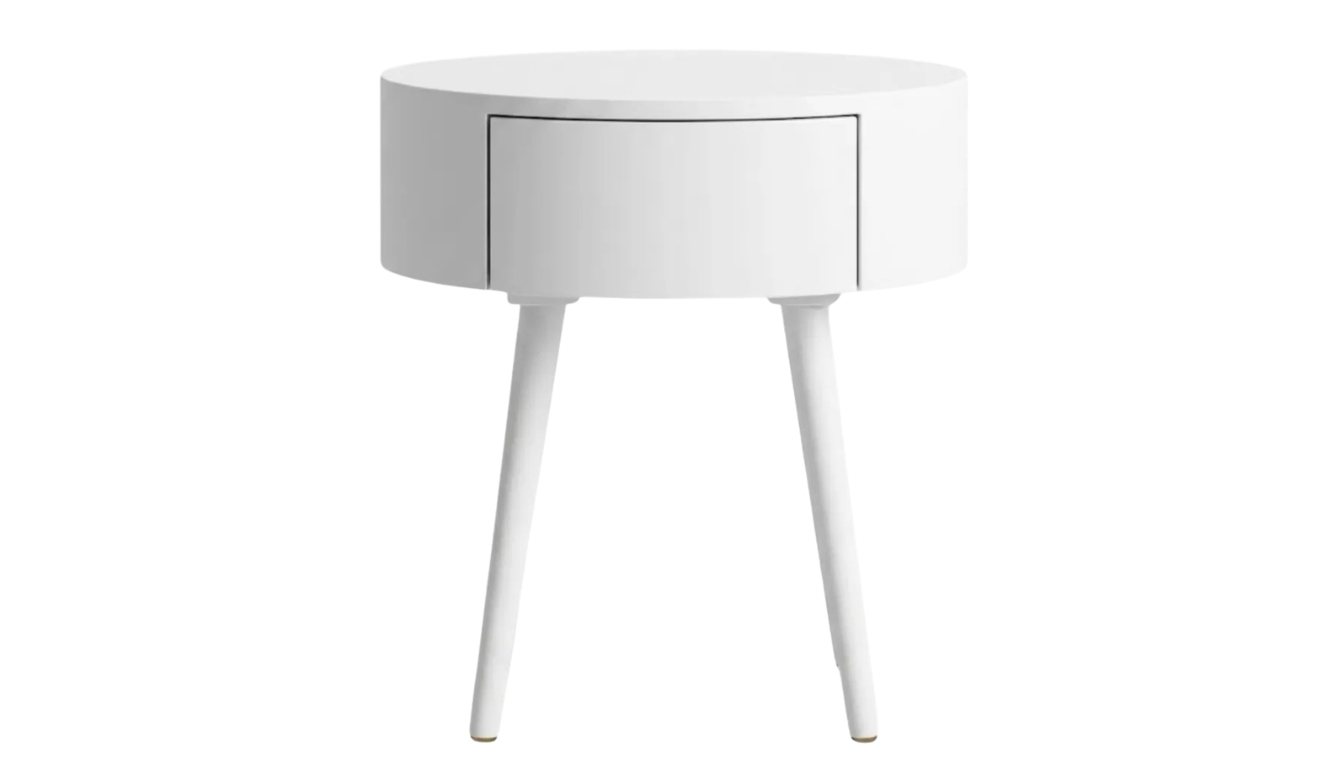 Maple Night Table - Round Design - Sturdy Wood