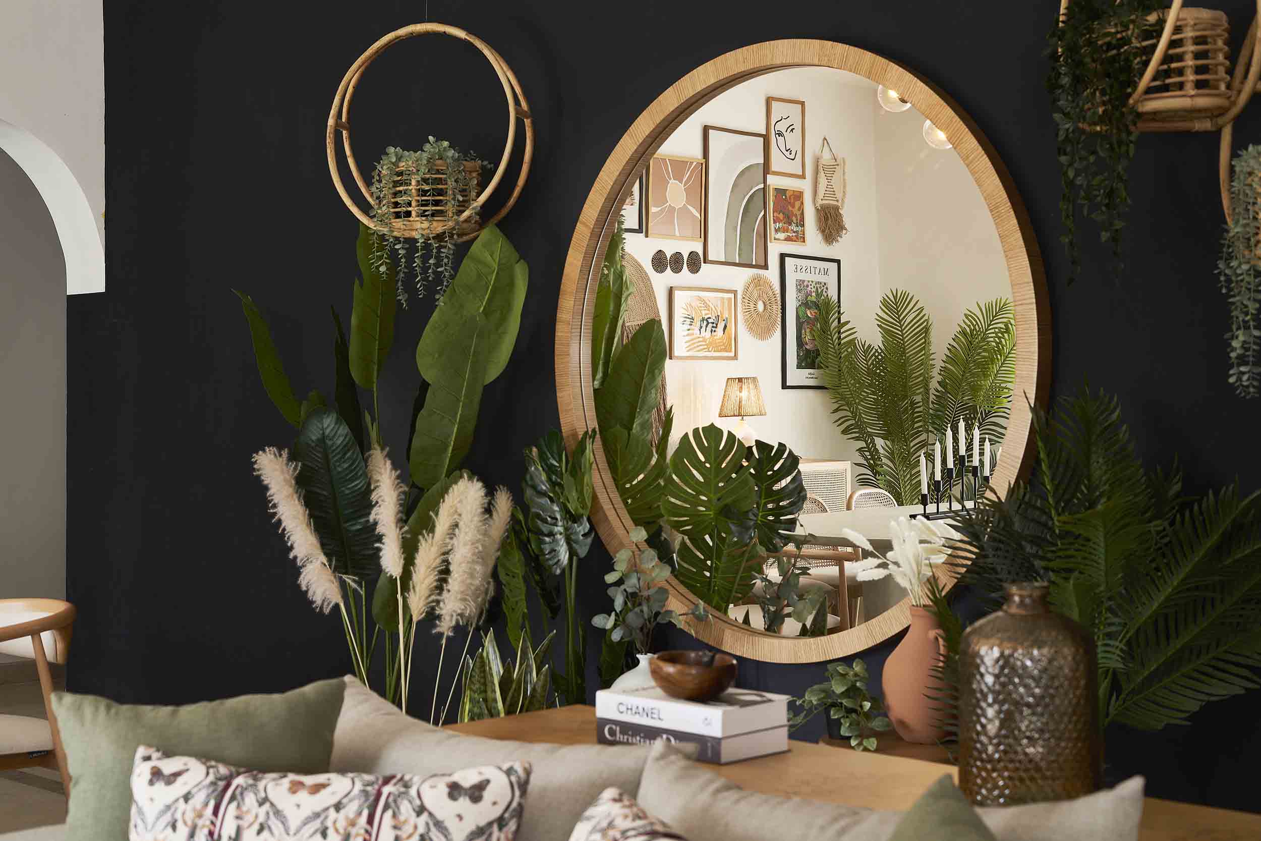 Ray Round Bamboo Wall Mirror 1