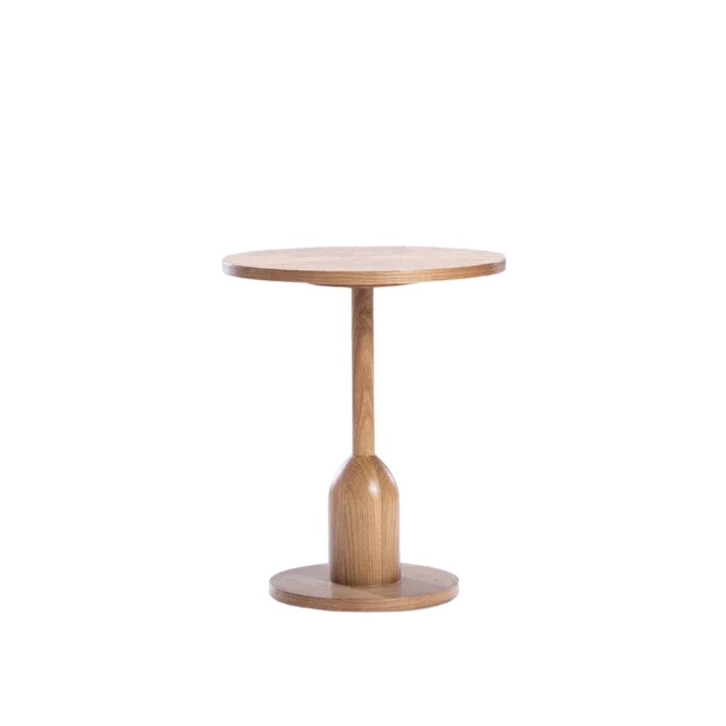 Noga Beech Wood Side Table With Solid Oak Veneer 0