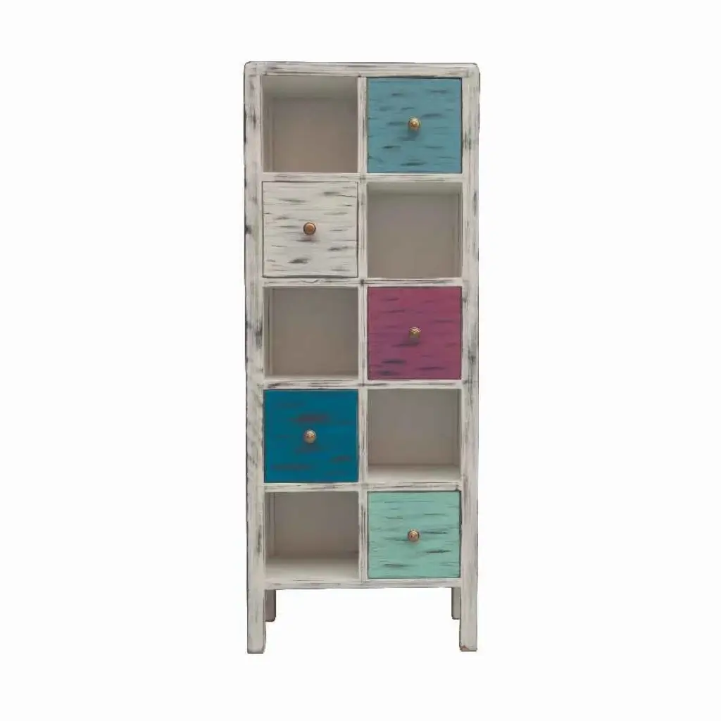 Multi-Colored Drawer Cabinet 0