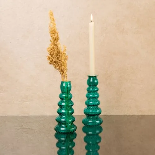 Dual Use Bubbles Glass - Candle Holder & Vase 4