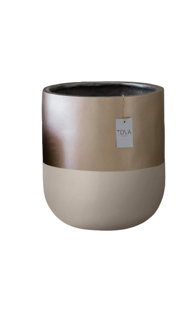 Fiber Glass Metallic Beige Pot image