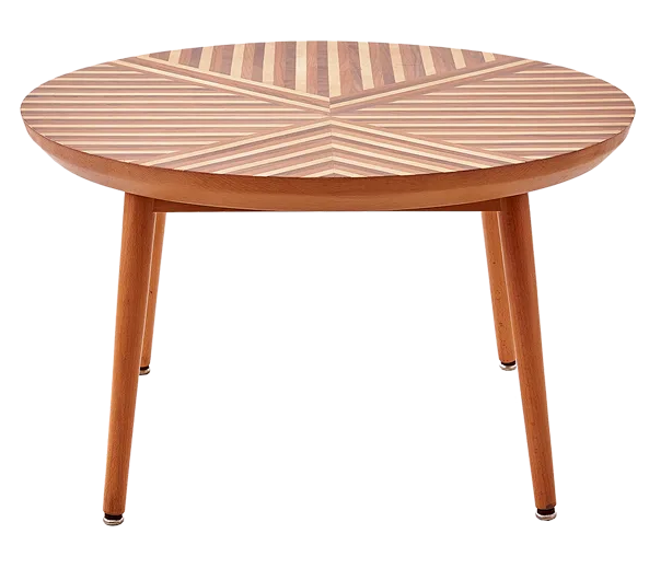 Geo Coffee Table Set of 3 - Walnut With Cherry & Oak Veneer 1