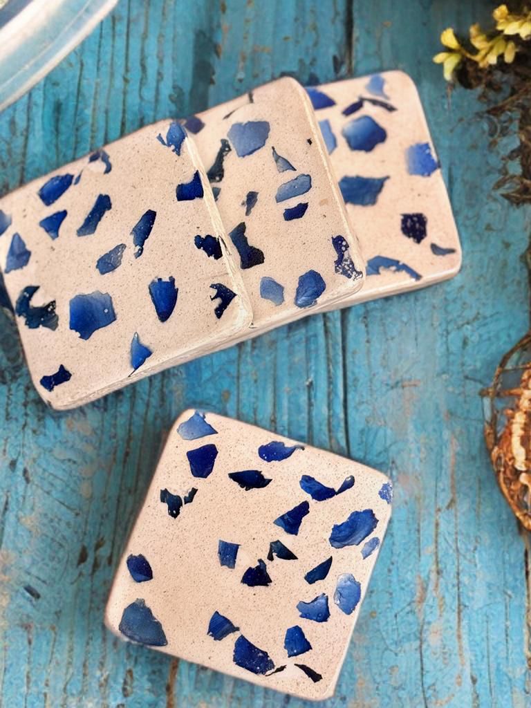Concrete Terrazzo Coasters- Set of 2 2
