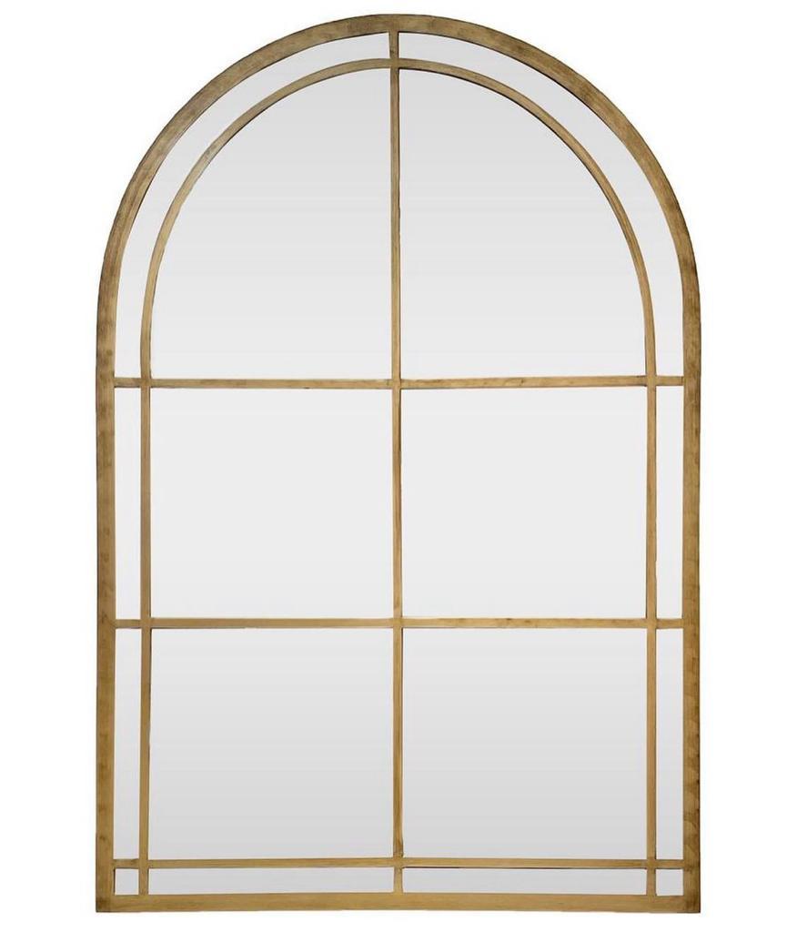 Tina Bronzed Metal Window Pane Mirror 0