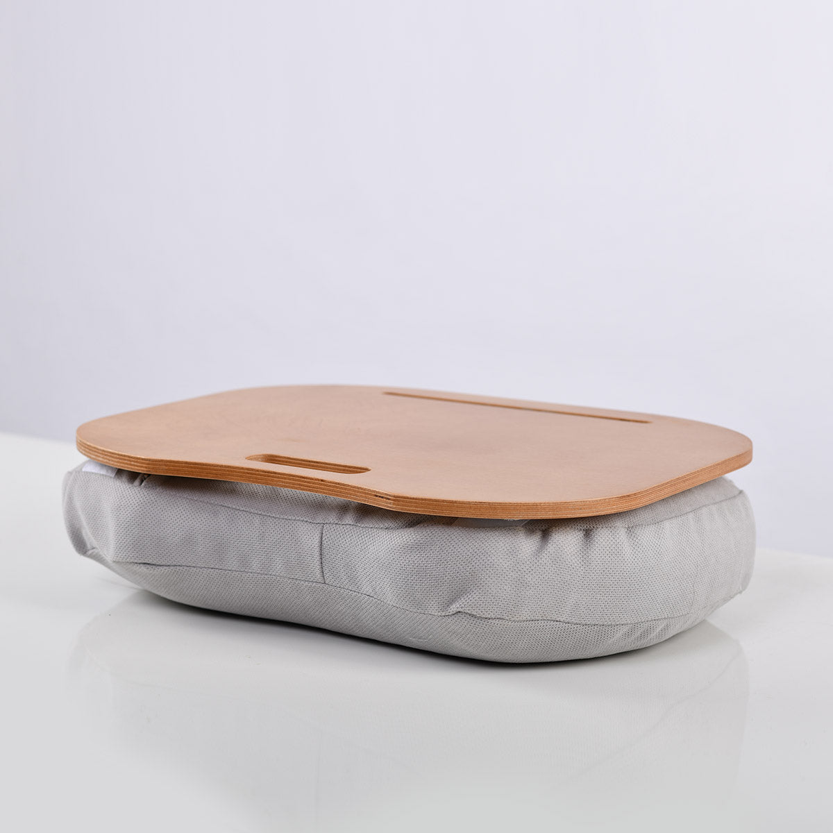 Lazylap | Beech Wood | Grey Fabric 1