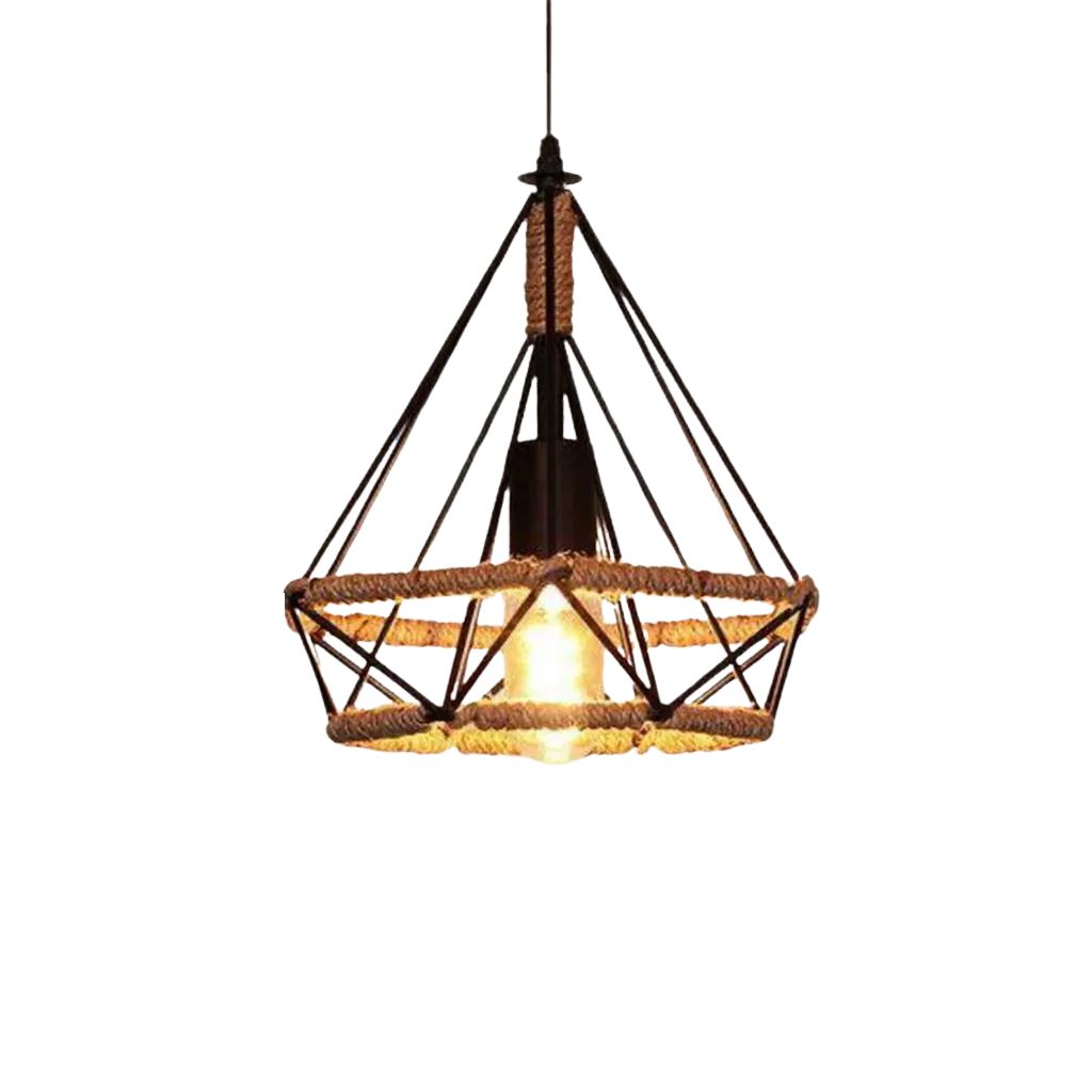 Daniella Ceiling Lamp - Black & Brown - YL179-3A 0