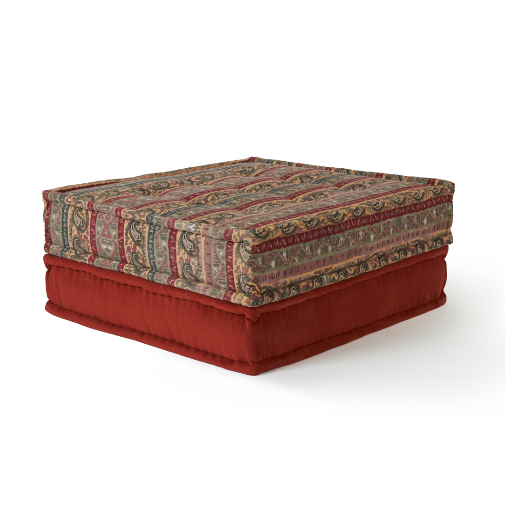 Kenji Ottoman - Paisley - Printed Velvet 2