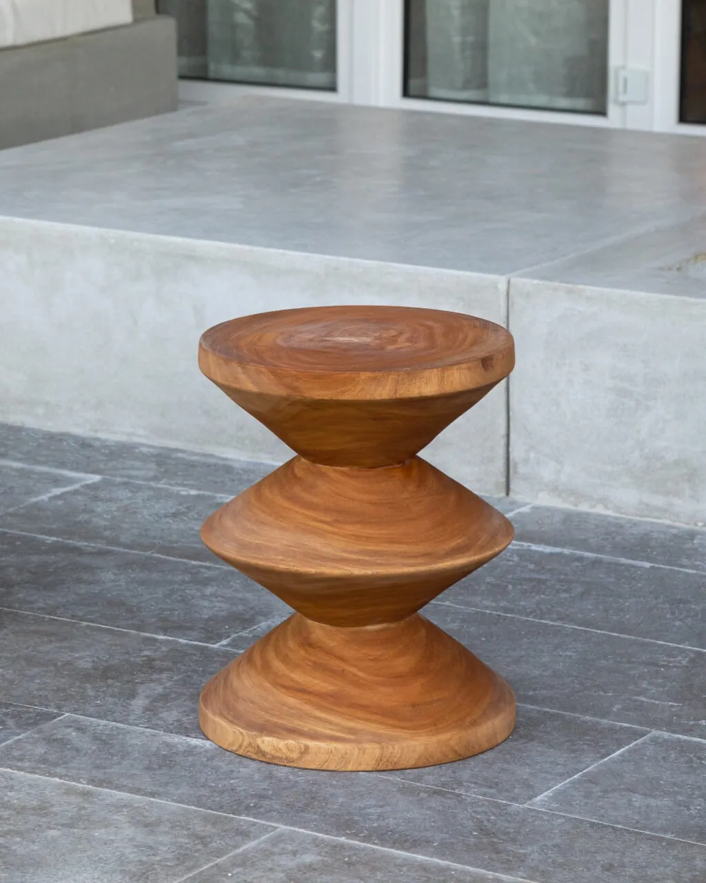 Spiro Wooden Stool\ Side Table - Sturdy Base 1
