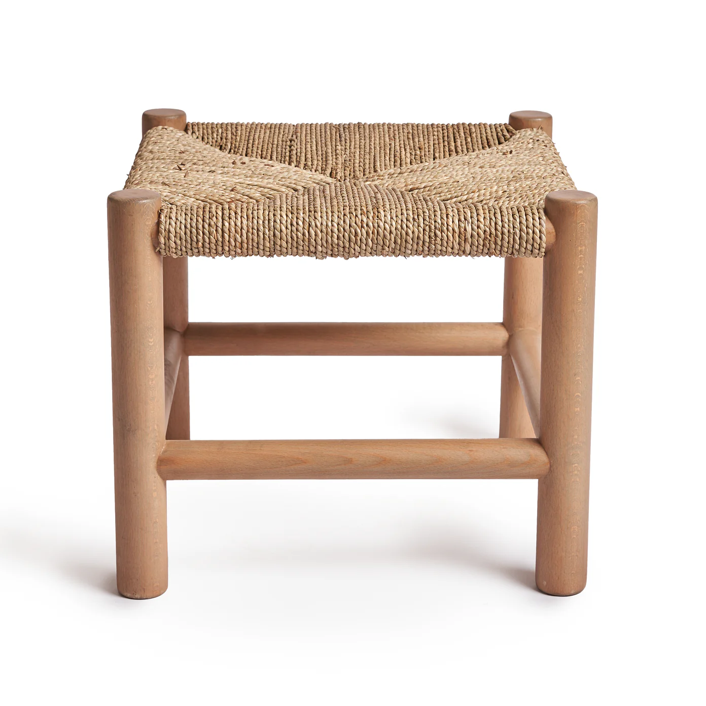 Seagrass Stool - Handwoven With Study Wooden Frame 0