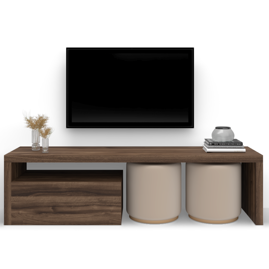 Maze Functional TV Unit With Built-In Seating 1