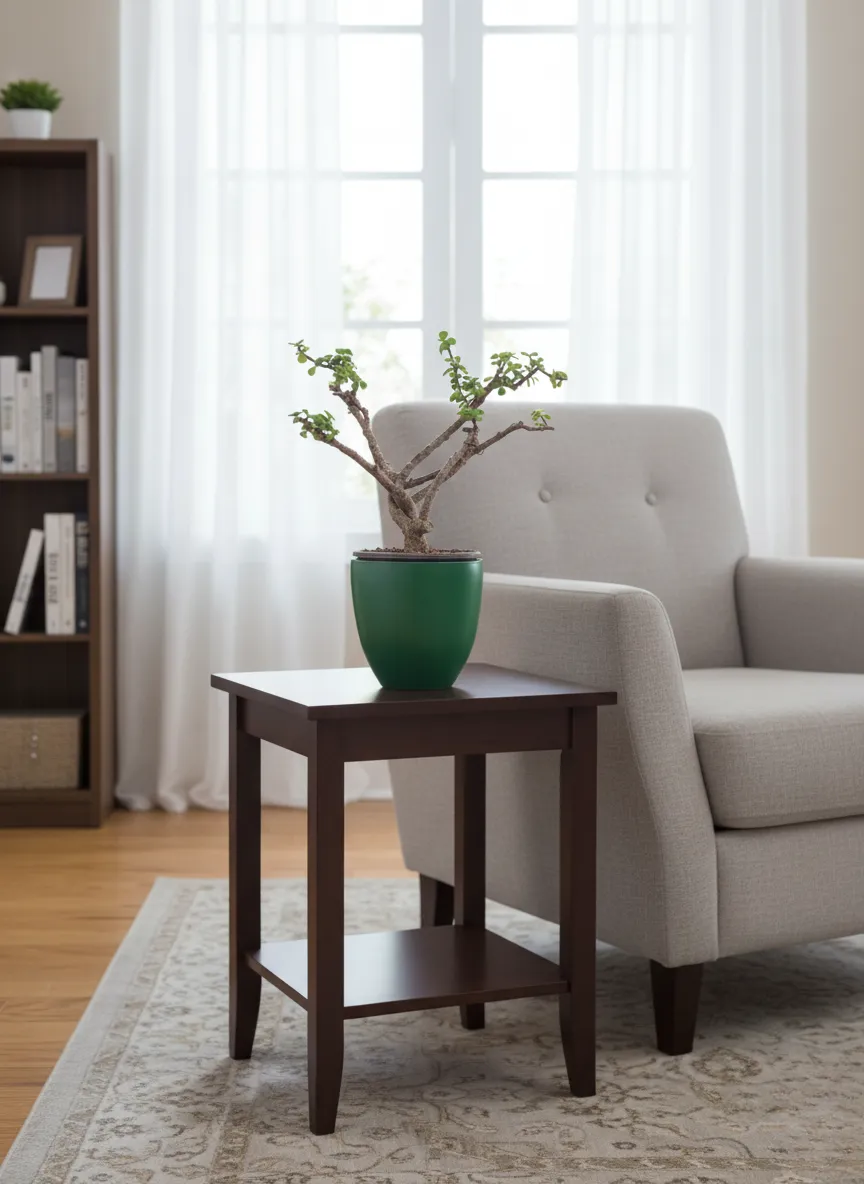 Jade Plant with Green Pot 1