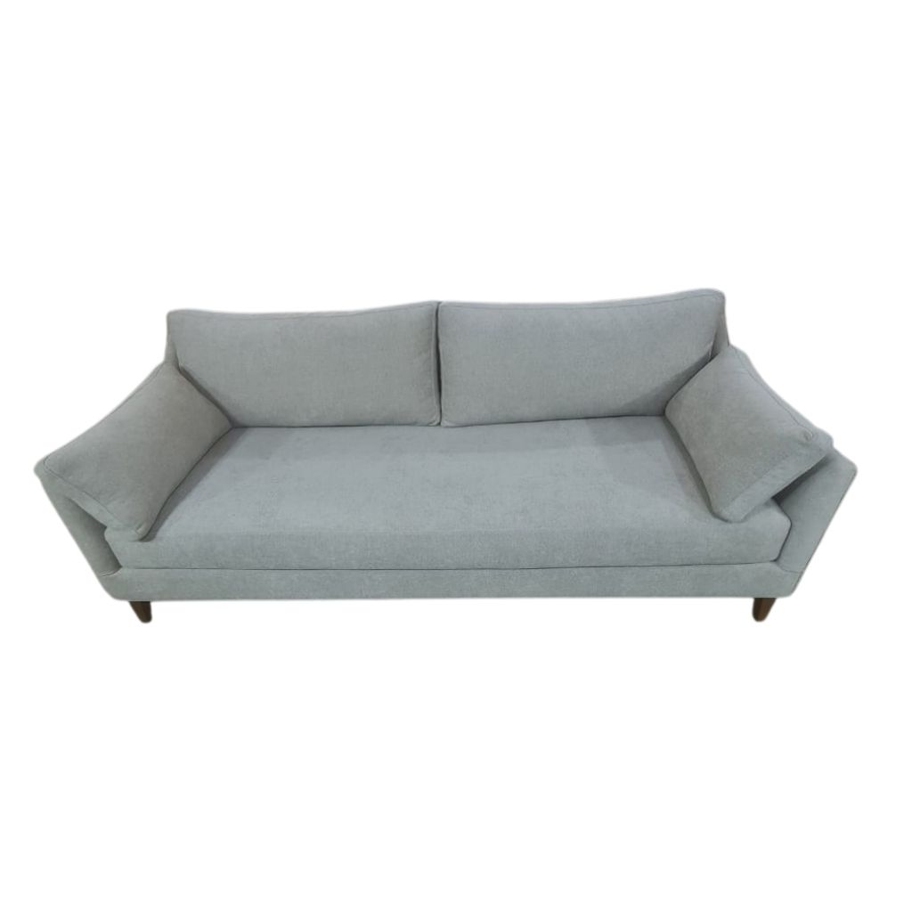 Smooth Fully Upholstered Sofa With Beech Wood Legs 0