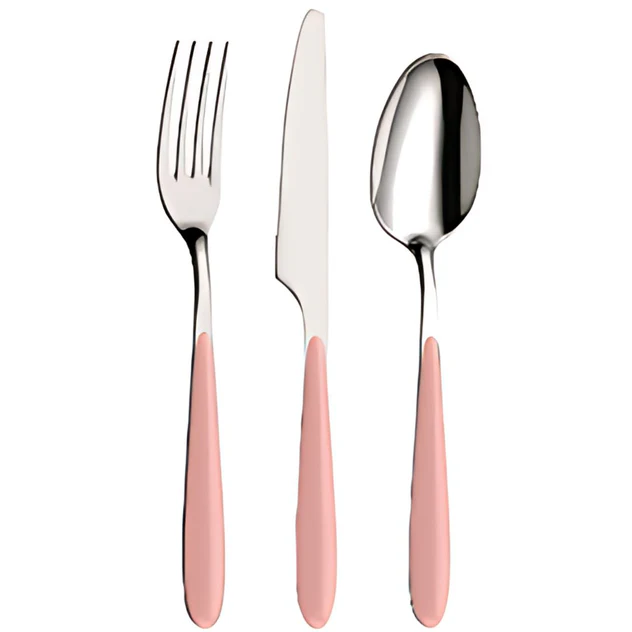 Abert Vivace Cutlery Set - Pink - 24 Pieces 0
