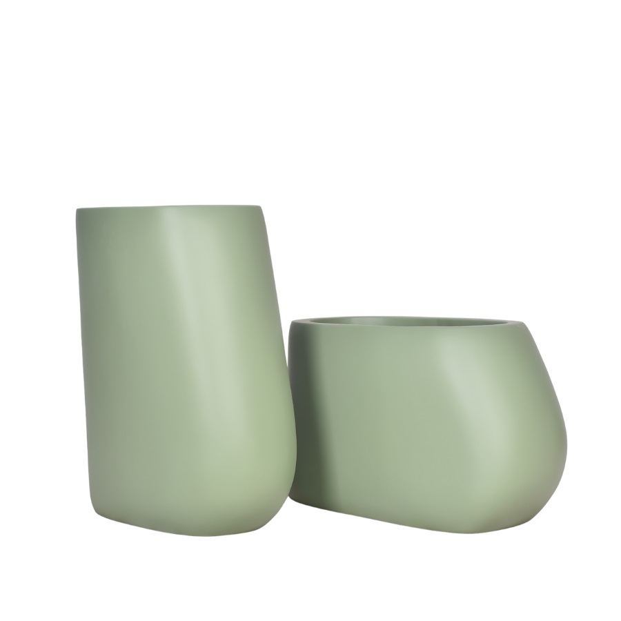 Sway Duo Fiberglass Planter Set