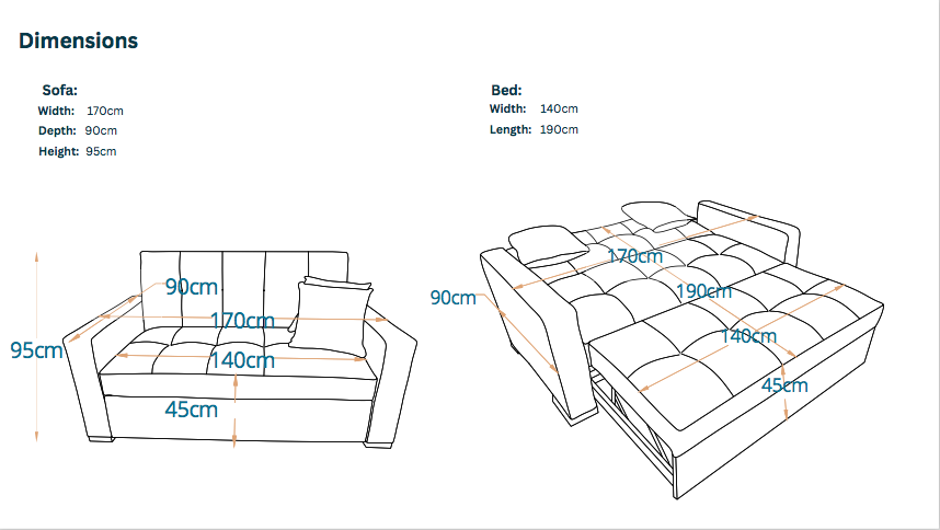 Quebec Pull Out Bed For 2 - Full Upholstered 6