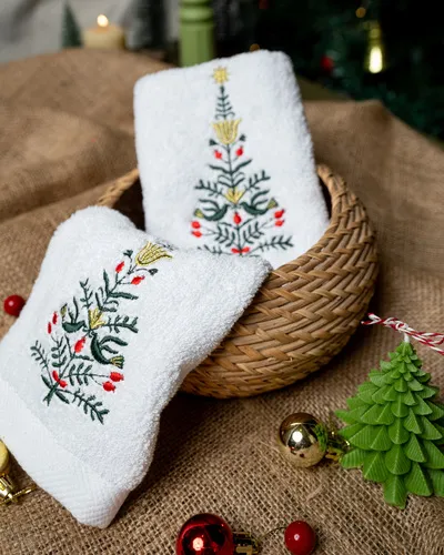 Peaceful Christmas Guest Towels Set 1