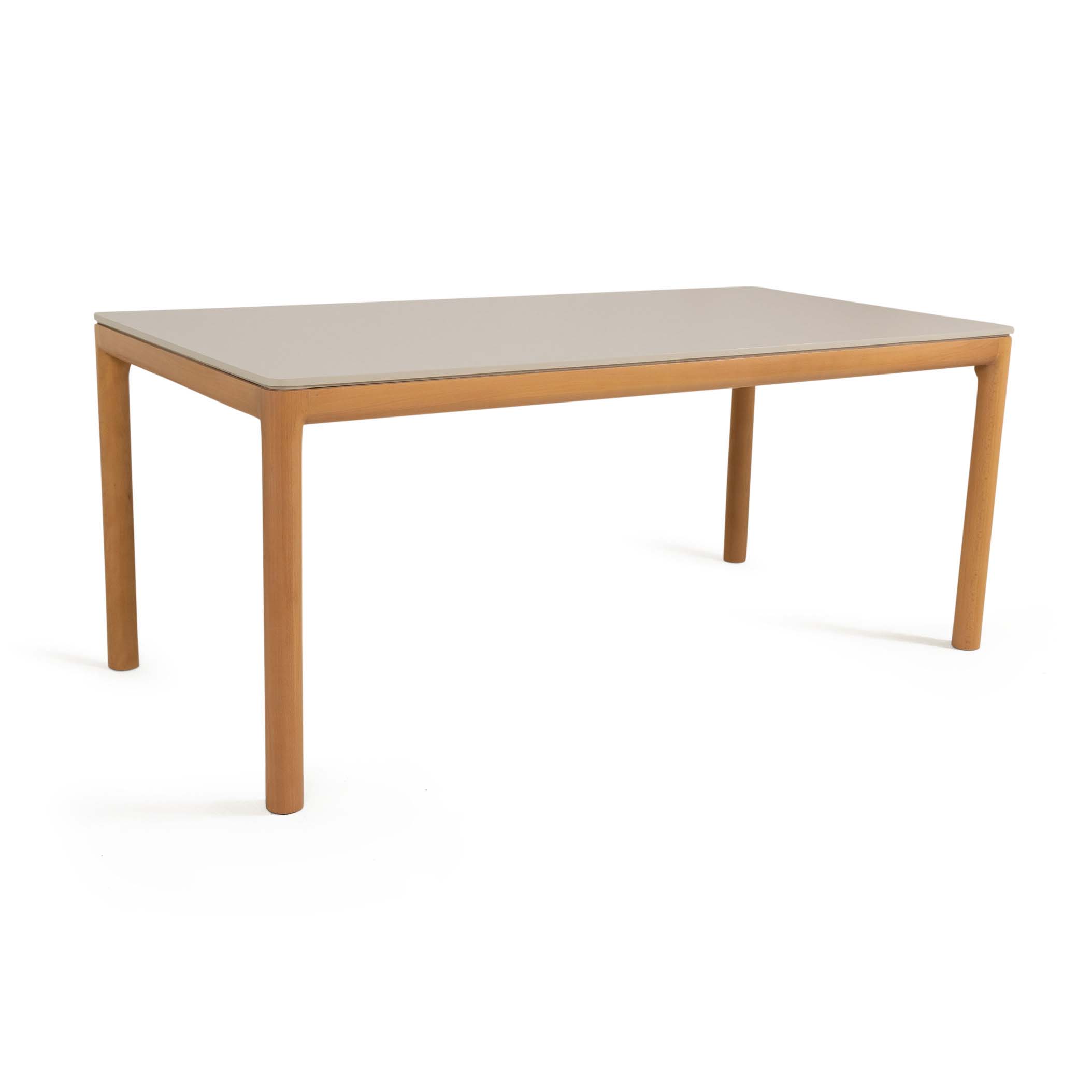 Nia Dining Table With Beech Wood Legs and Laminated Top 1