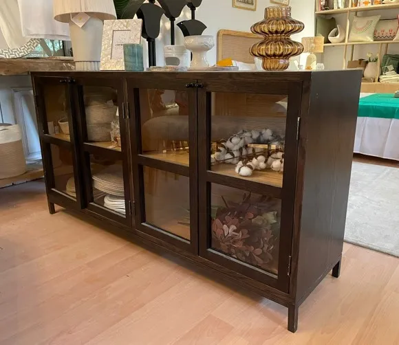 NJ Buffet/ Back sofa Wooden Body With Glass Front 3