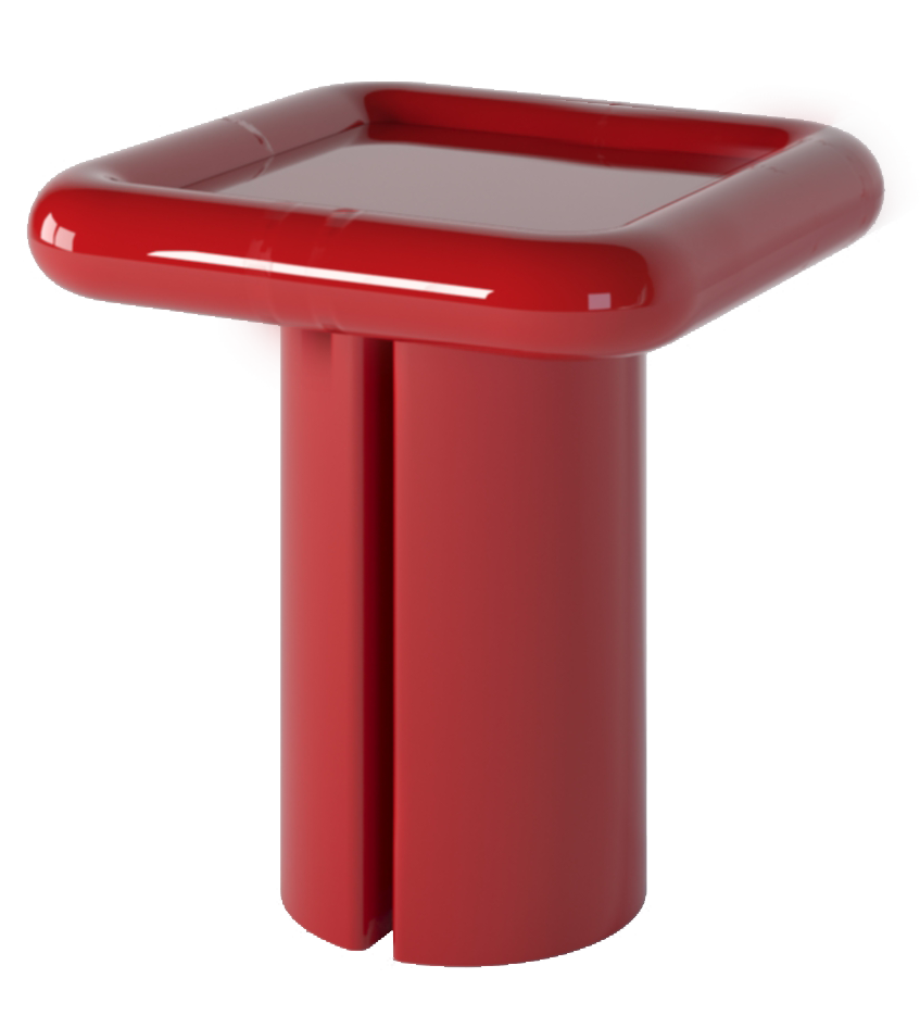 Bare Fiberglass Side Table