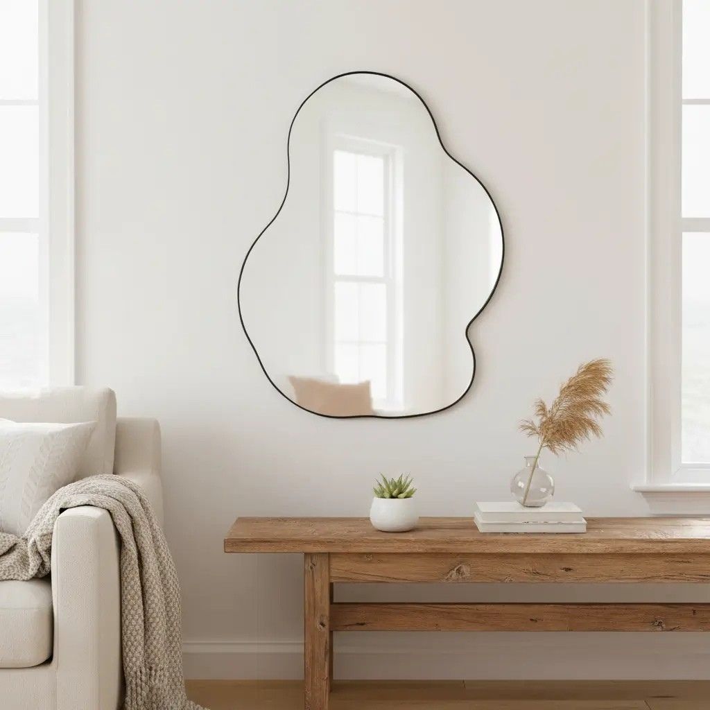 Becca Freeform Abstract Mirror – Unique Modern Home Accent 3