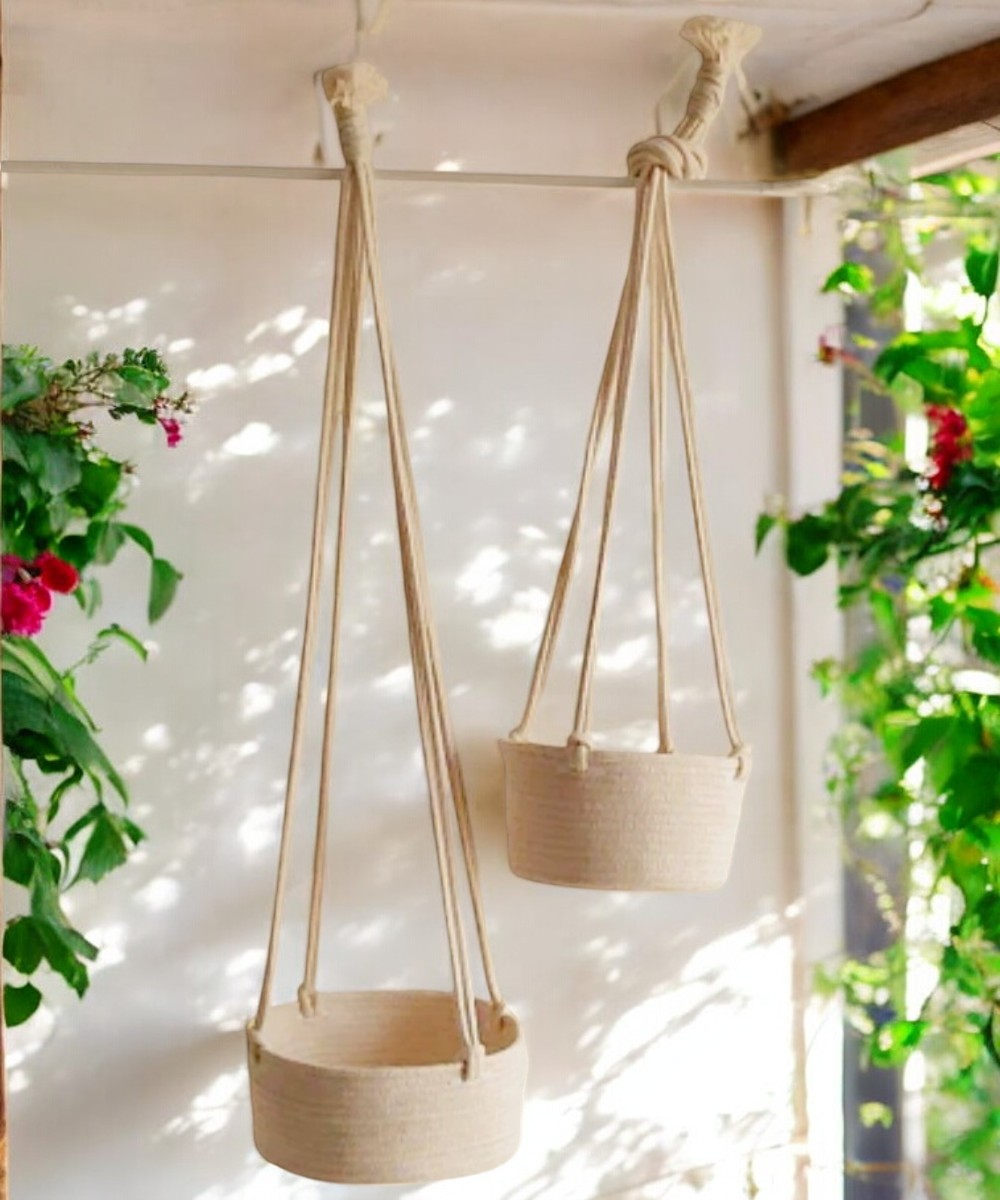 Cotton Hanging Plant Pot Basket 0