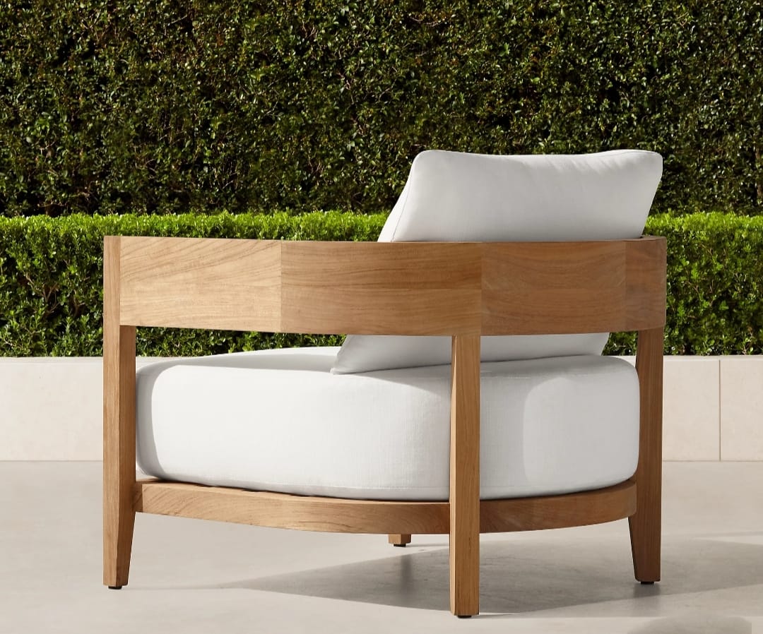 Curve chair With Swedish Wood And Waterproof Upholstery 1