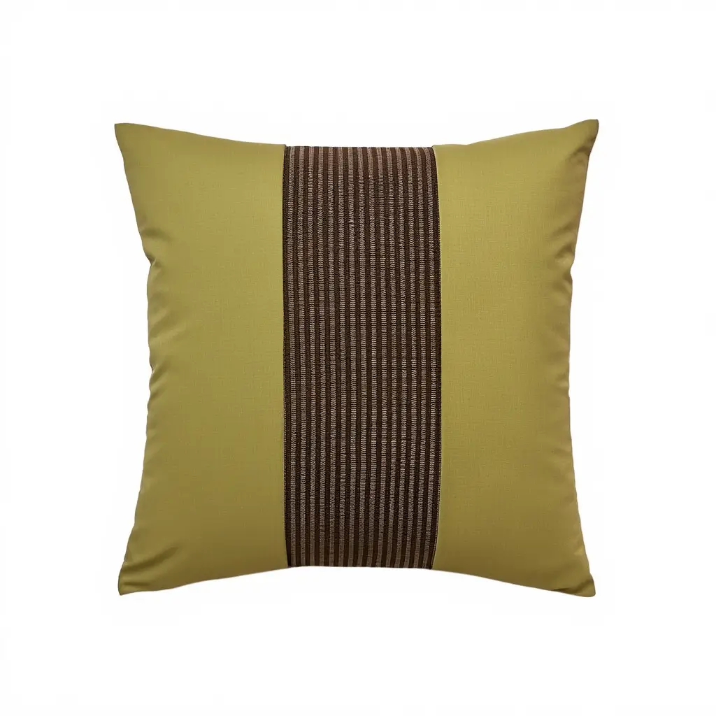 Patch Stripe Cushion – Green