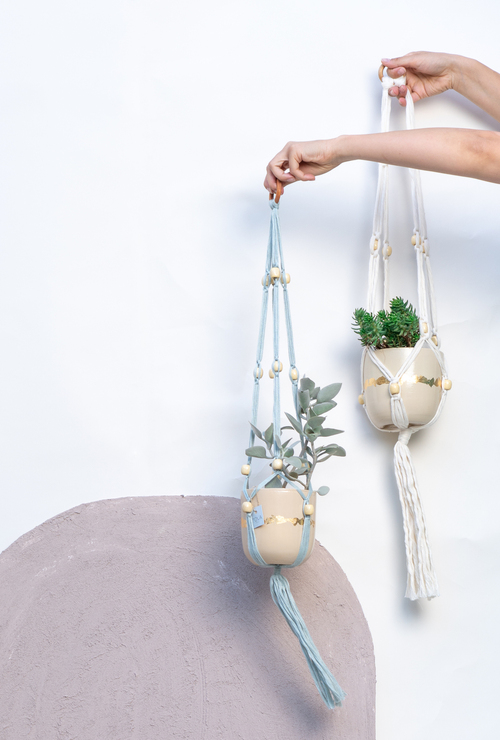 Pila Hanging Planters with a pot 0
