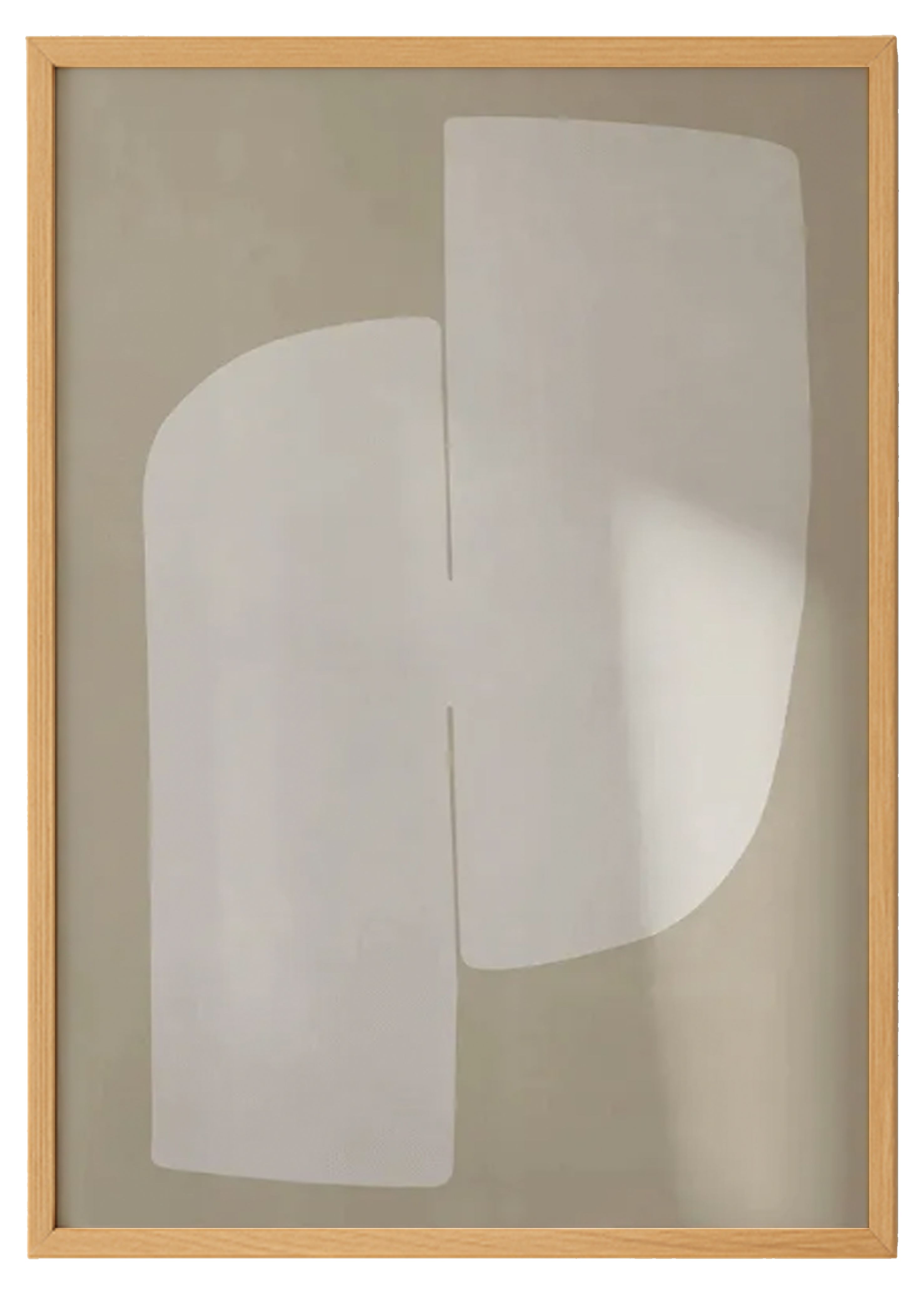Beige and White Modern Abstract 0