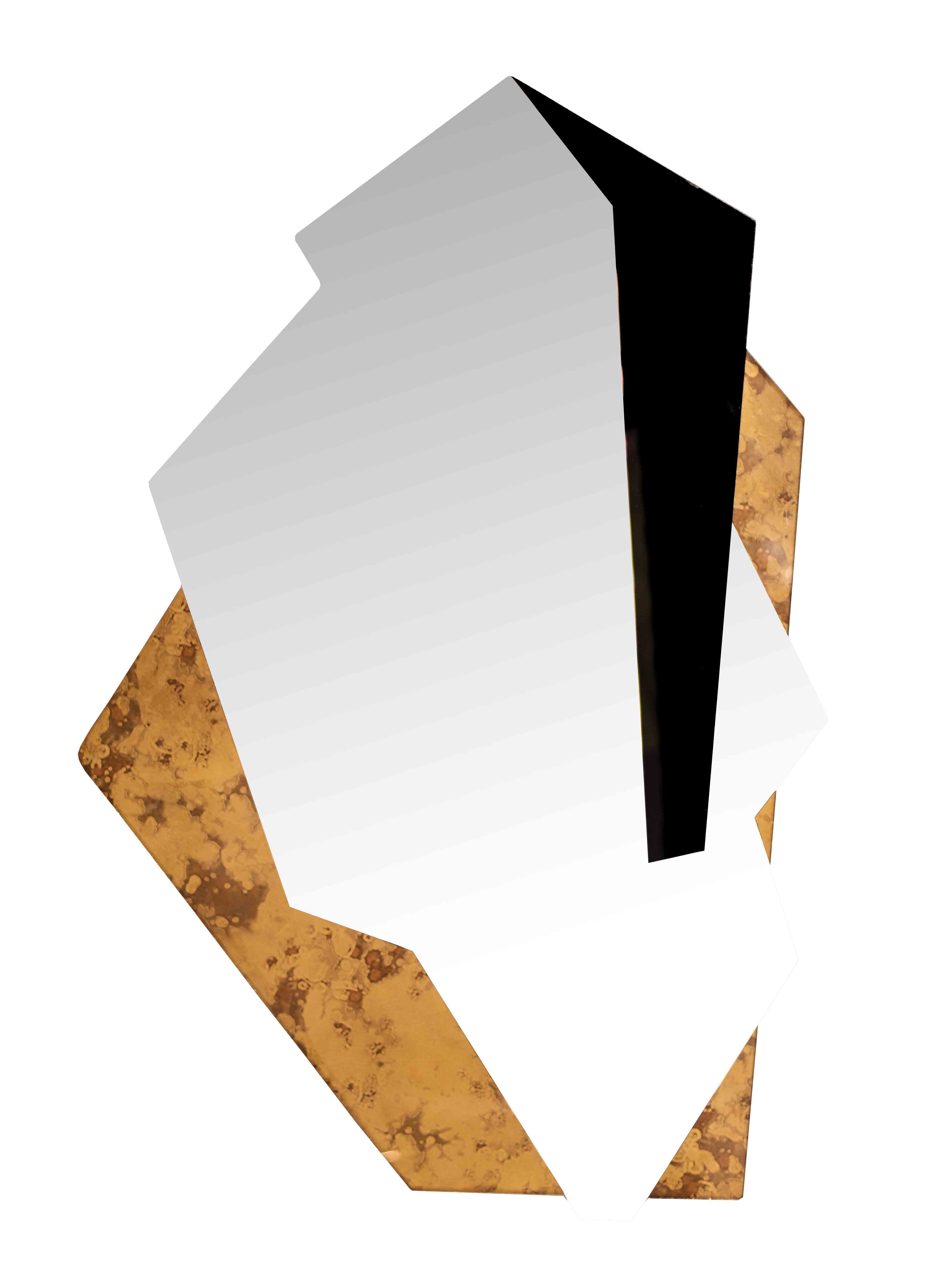 Edgy Abstract Wall Mirror – Bold Design Statement 0