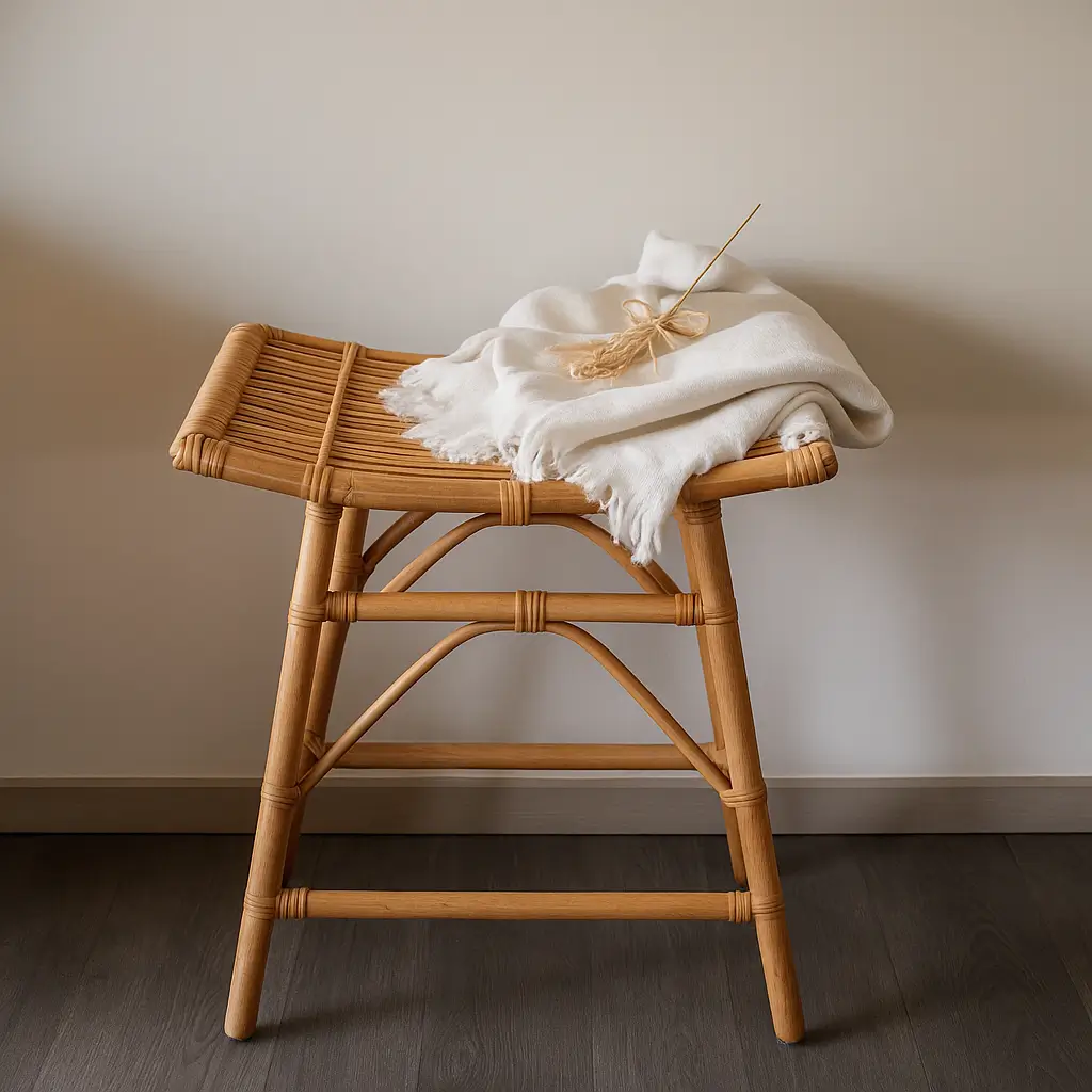 Berry Rustic Bamboo Bar Stool With Natural Finish 1