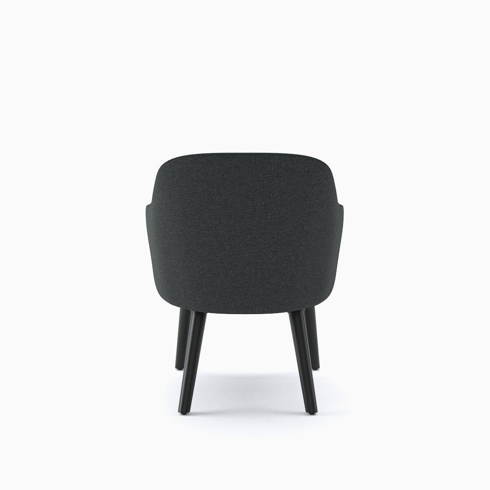 Lilly Arm Chair With Sponge Seat & Wooden Legs - Hippo59 4