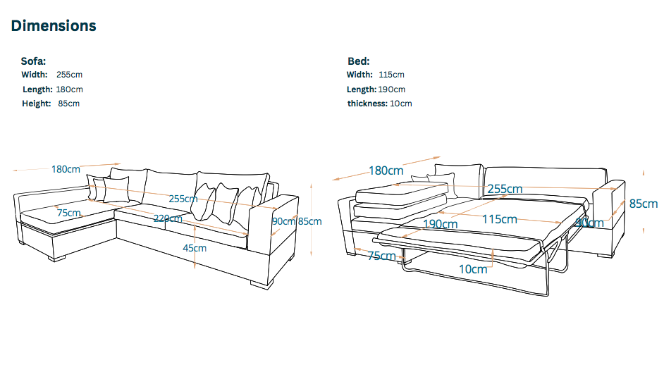 Valencia Corner Sofa Bed - Chaise Lounge With Storage 3