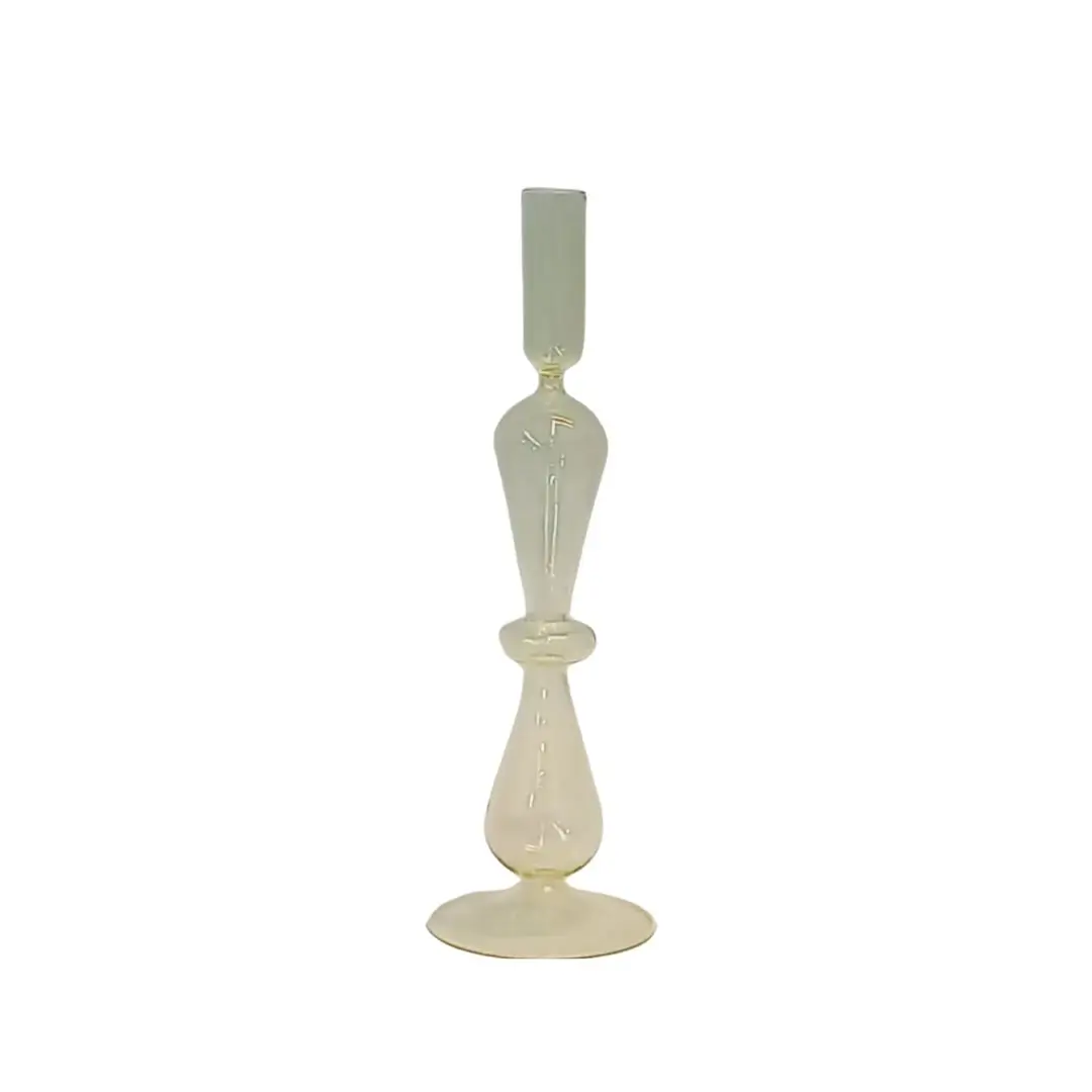 Pastel Lemon Glass Candle Holder 0