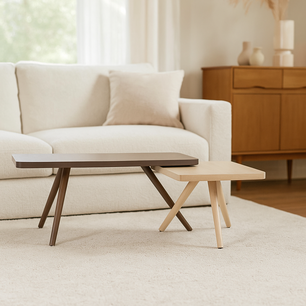 Seventy Veneer Coffee Table Set 1