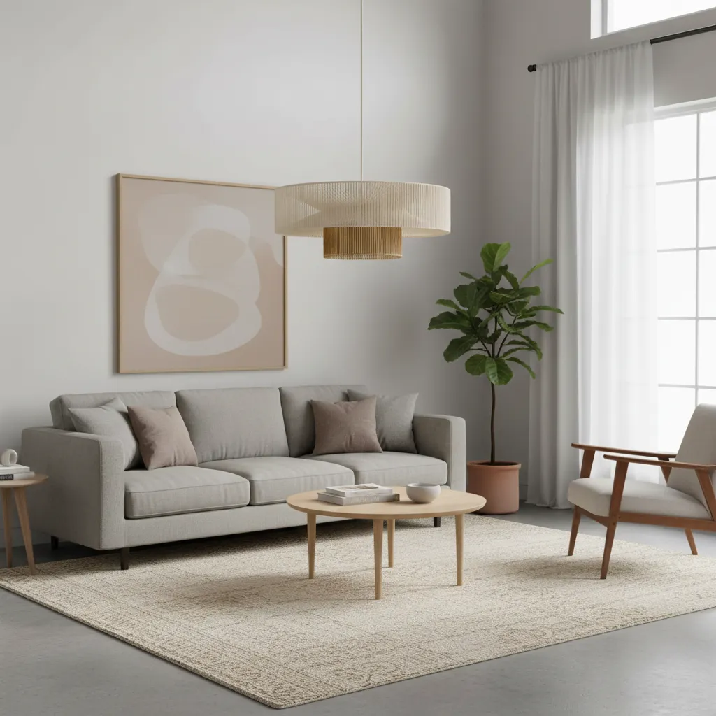 Haru Double Layer Bamboo Ceiling Lighting 3