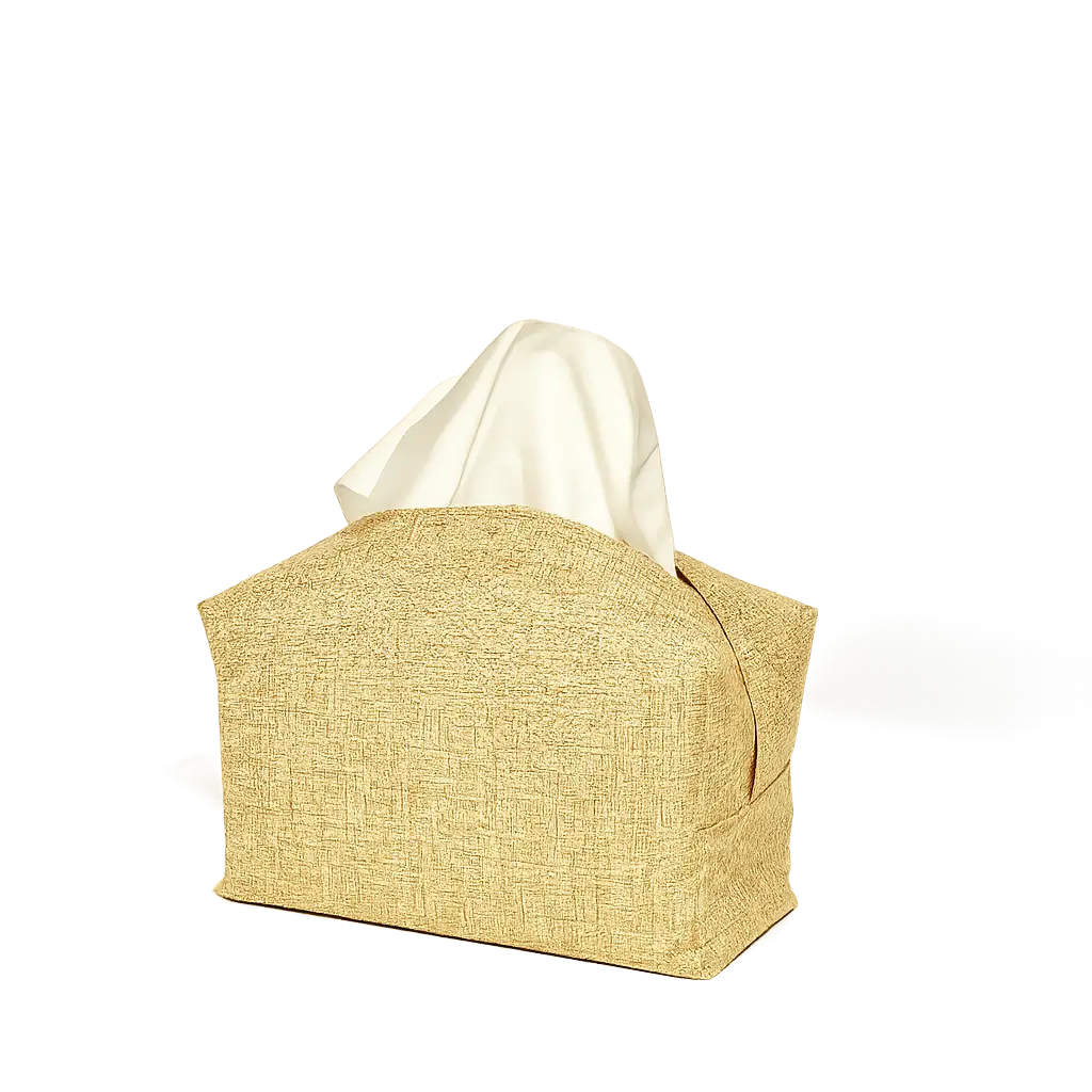 Jute Tissue Box Cover 0