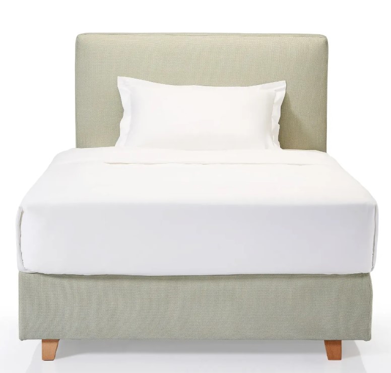 Lino Upholstered Bed With Beech Legs 0