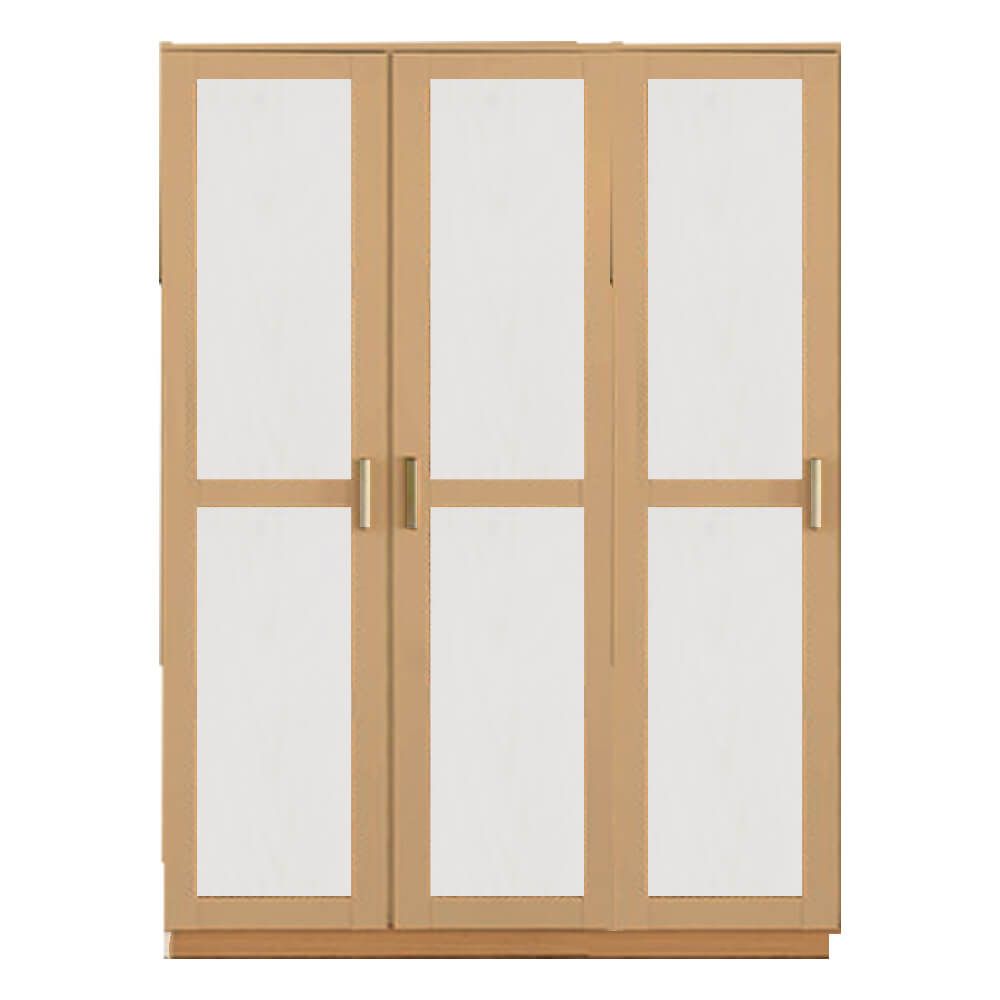 Double Tone White Wash Wardrobe - 140 cm 0