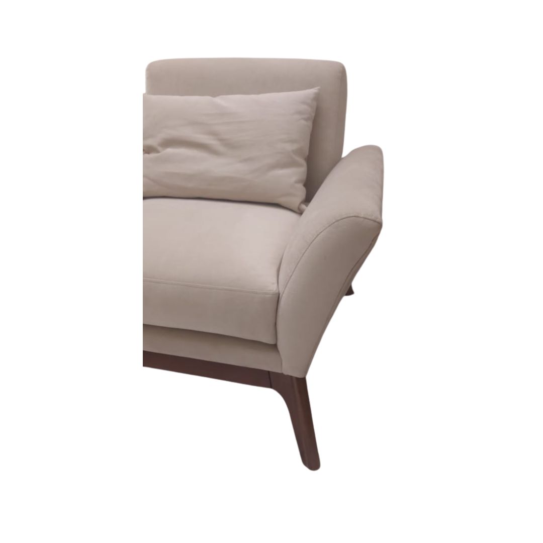Modern Casual Armchair In Beech Wood - Upholstered Body 3