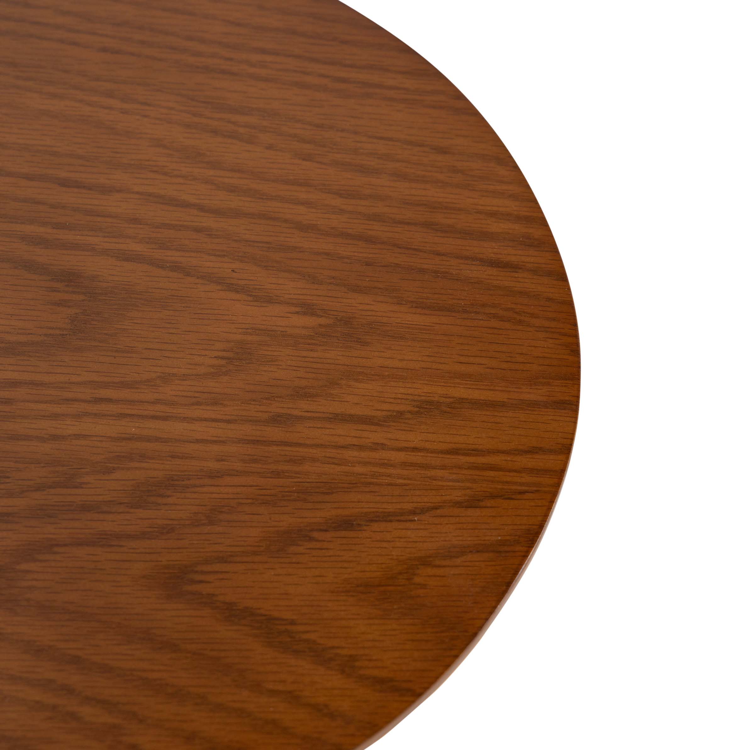 Maren Side Table - Round Wooden Top With Metal Base 2